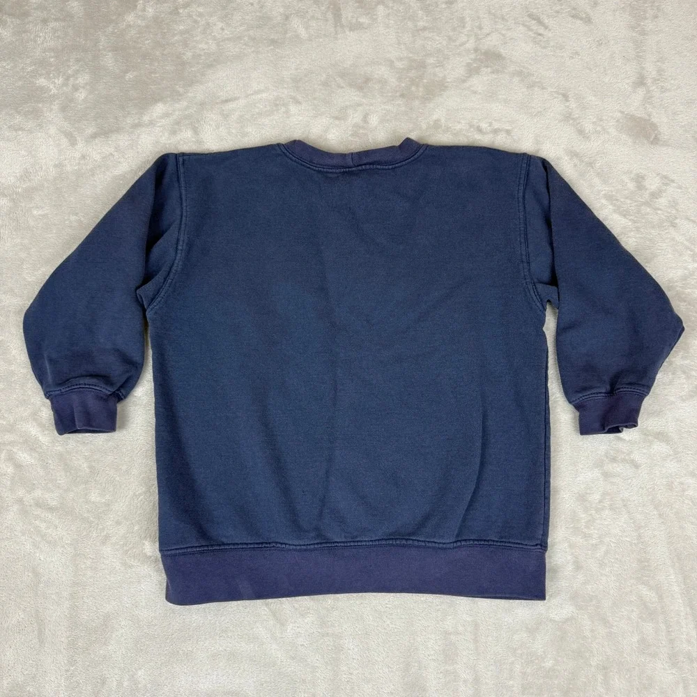 VTG OshKosh B'Gosh Sweatshirt Kids Size 5 Navy Blue Embroidered Logo USA Made